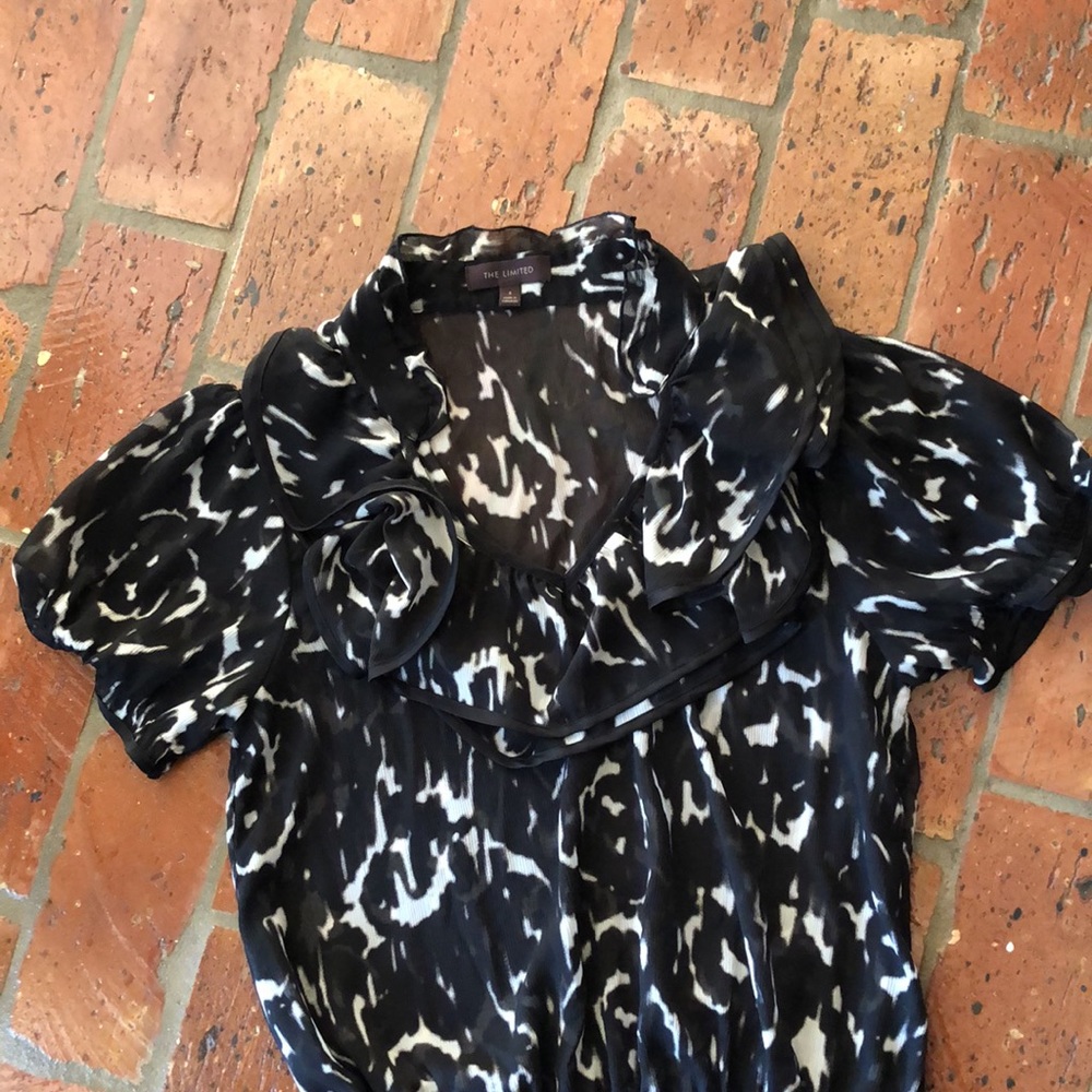 The Limited ruffle neck top